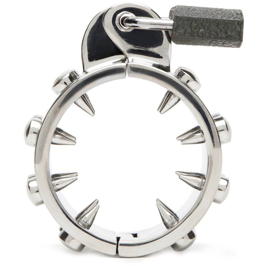 METAL HARD Anillo para pene sin vibración de acero con puntas de acero