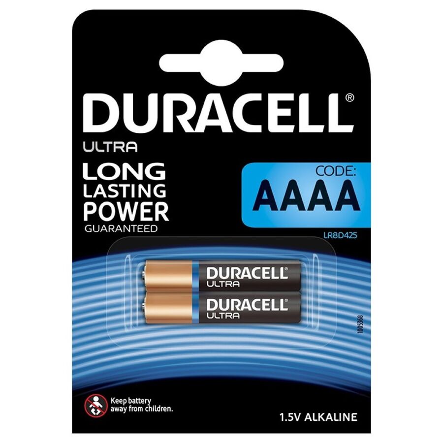 Pila AAAA de 1,5 V y larga duración para dispositivos pequeños, paquete de 2 DURACELL
