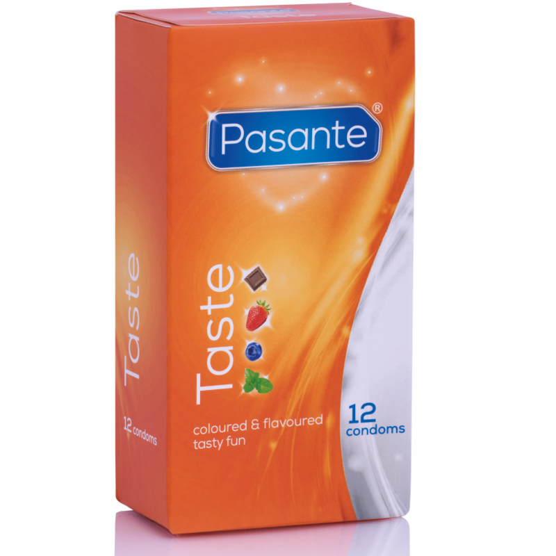 Preservativos con sabor Pasante Taste, 12 unidades