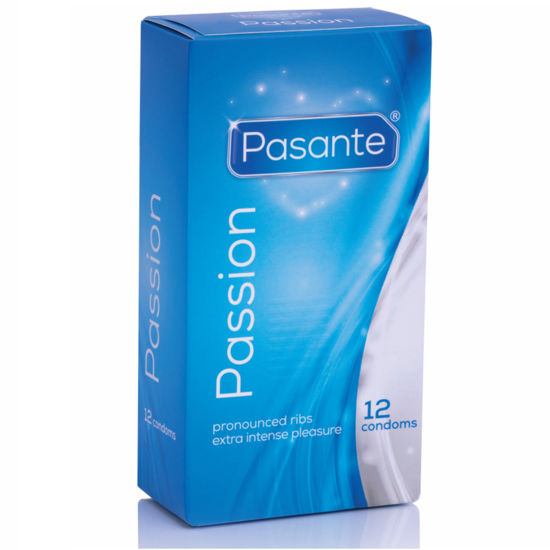 Preservativos Pasante estriados y con puntos, 12 unidades