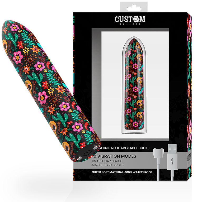 Minivibrador CUSTOM BULLETS con diseño de calavera