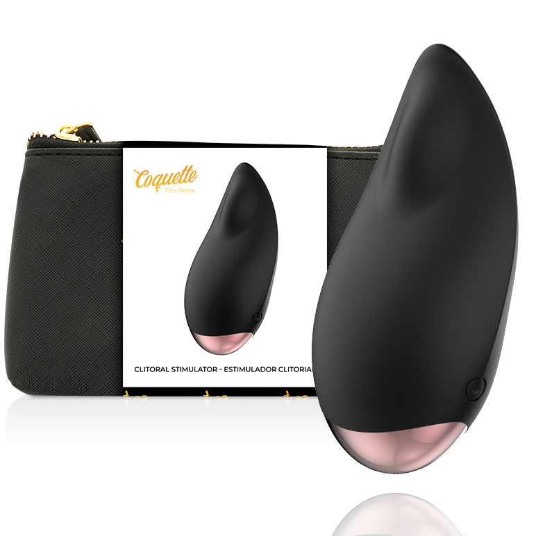 Minivibrador Coquette Chic Desire Drop, negro y dorado