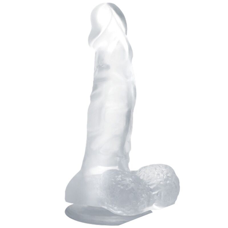 Dildo realista BAILE con ventosa, transparente, 16,7 cm