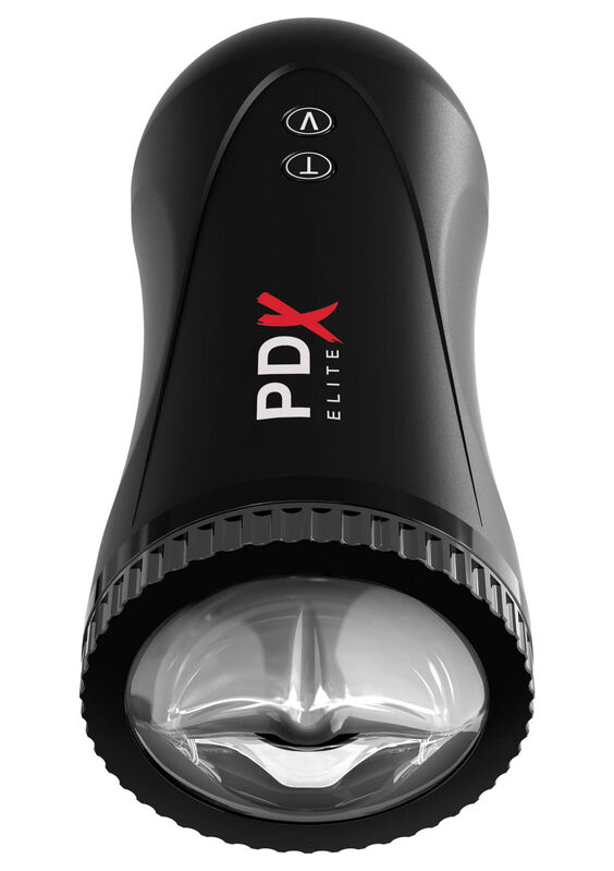Masturbador PDX Elite Moto Stroker con movimiento automático y vibración