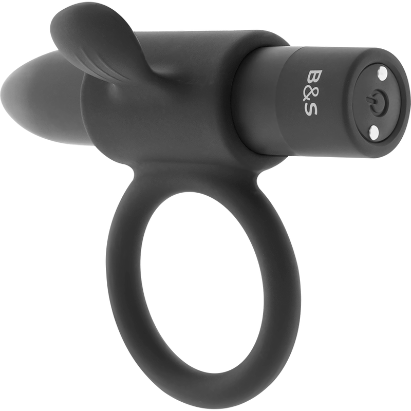 Anillo vibrador para el pene recargable e impermeable de silicona BLACKSILVER