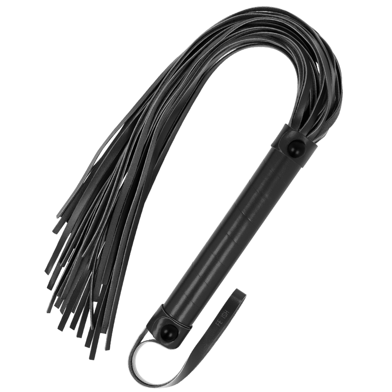 Látigo Fetish Submissive de cuero vegano, 28 cm