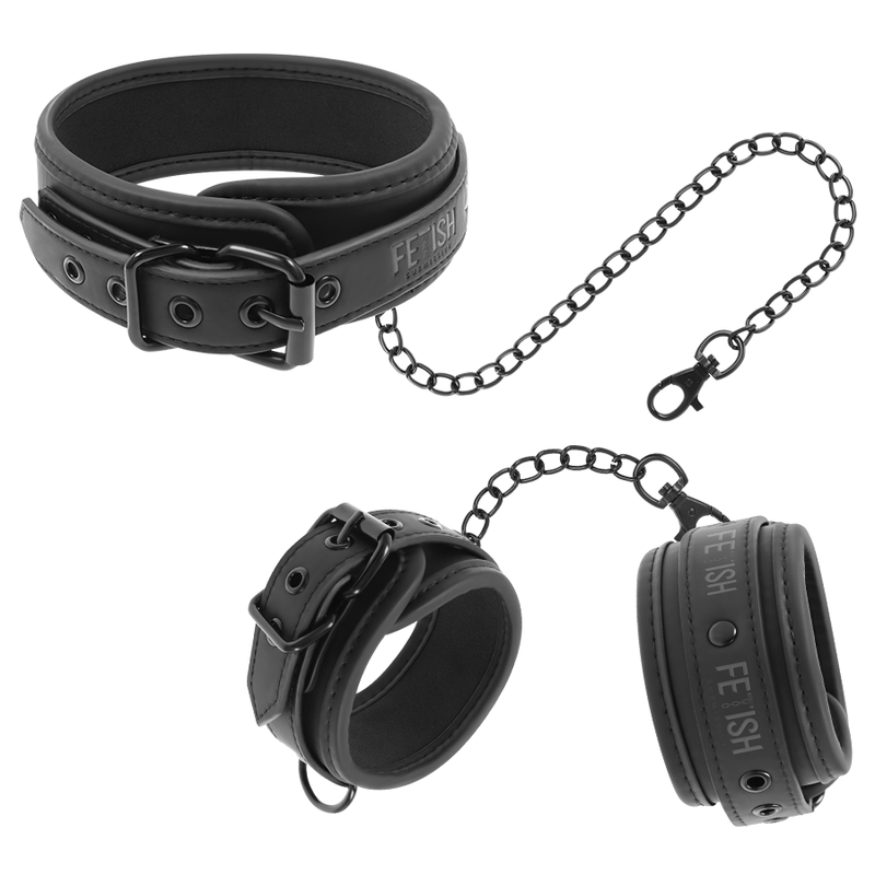 FETISH SUBMISSIVE Esposas con accesorio para el cuello