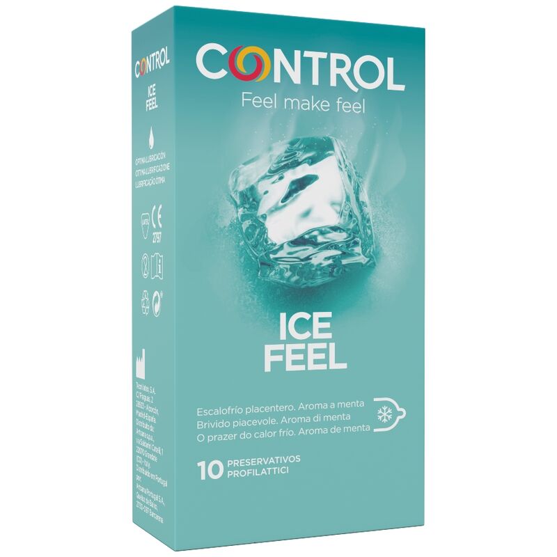 Preservativos Control Ice Feel con efecto refrescante, 10 unidades