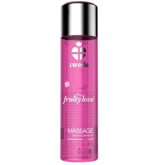 Aceite de masaje SWEDE Fruity Love con efecto calor, pomelo rosa y mango, 60 ml
