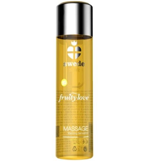 SWEDE Fruity Love aceite de masaje con efecto calor, aroma afrutado a miel, 60 ml