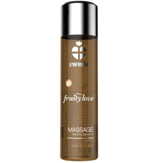 Aceite de masaje SWEDE Fruity Love con efecto calor, chocolate negro, 60 ml