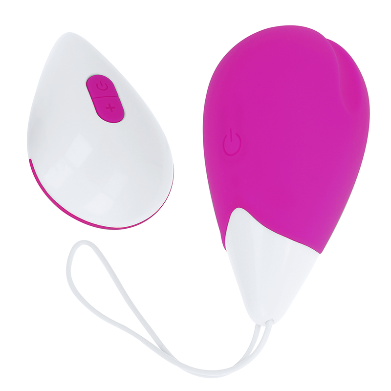 Huevo vibrador OHMAMA con mando a distancia, lila y blanco