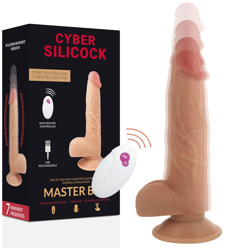 CYBER SILICOCK Master Ben vibrador realista con mando a distancia