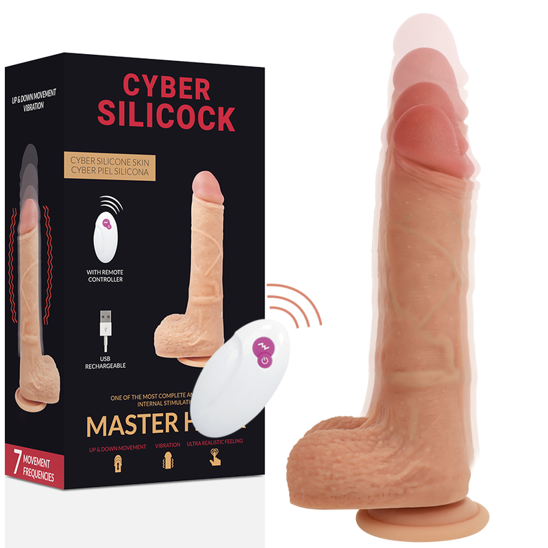 Vibrador CYBER SILICOCK Master Huck con mando a distancia