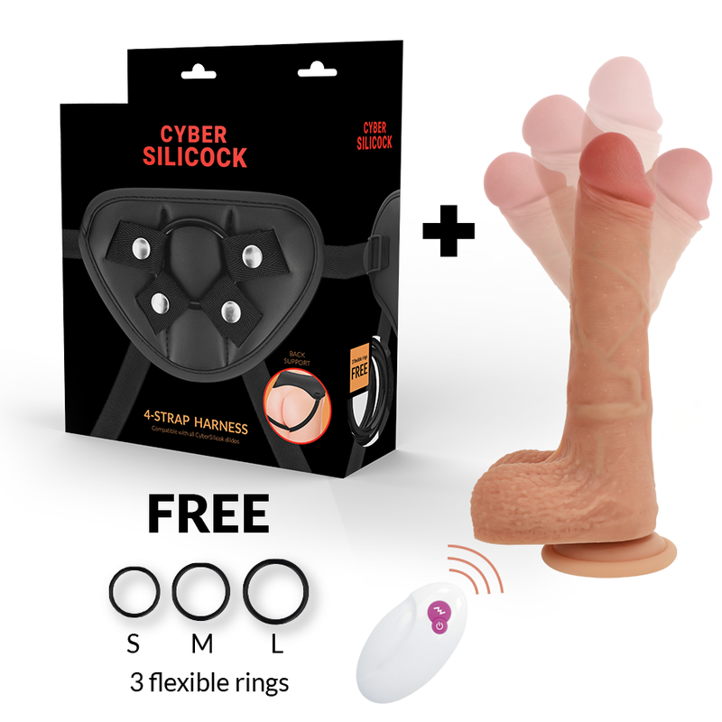 Set de arnés CYBER SILICOCK Mr Rick con mando a distancia
