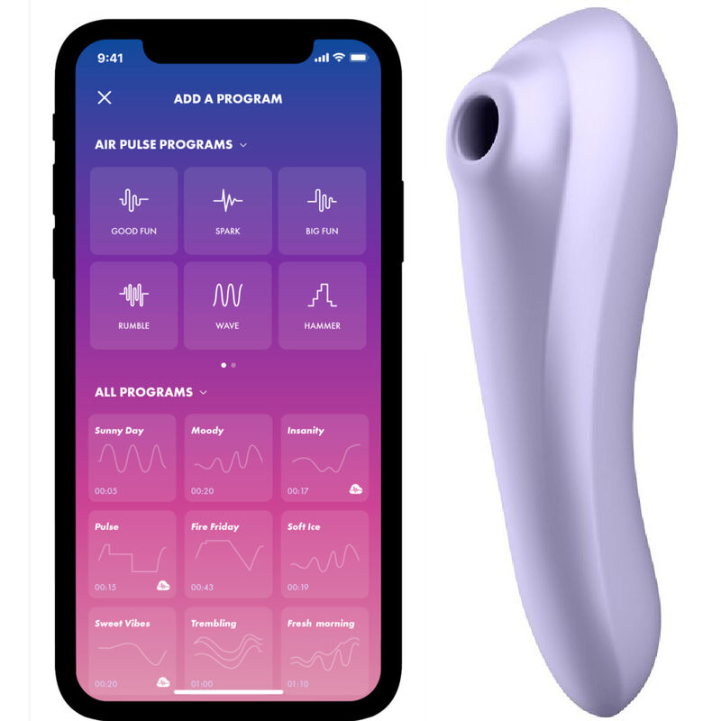 Vibrador con app Satisfyer Dual Pleasure en malva
