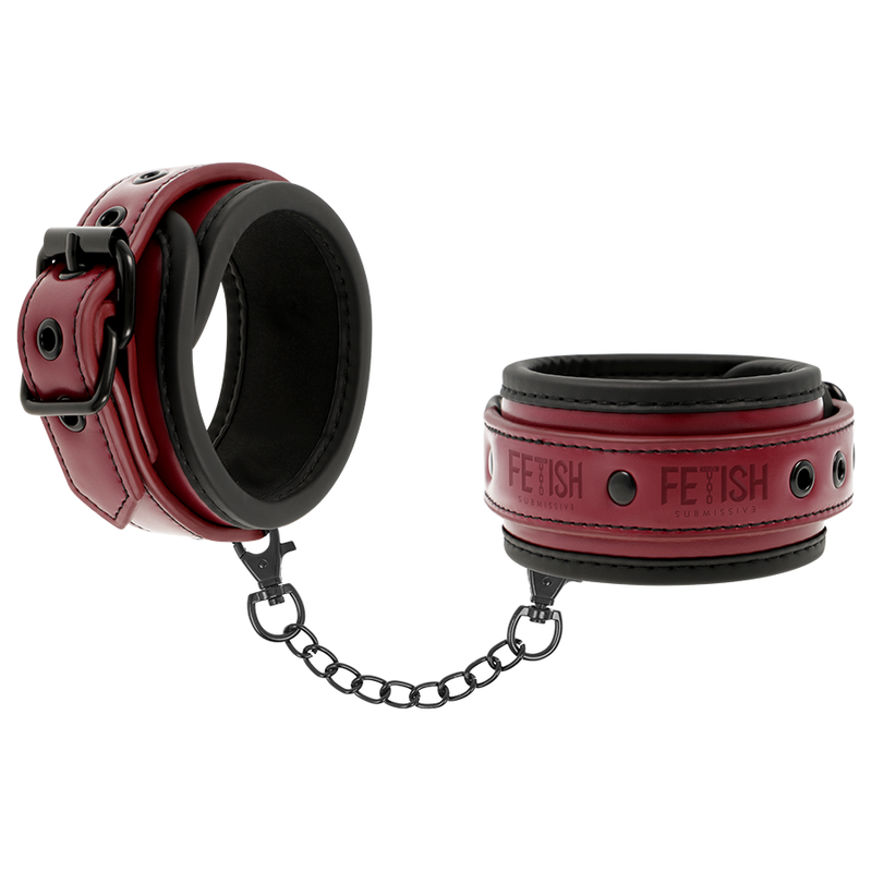 Muñequeras de cuero vegano FETISH SUBMISSIVE DARK ROOM
