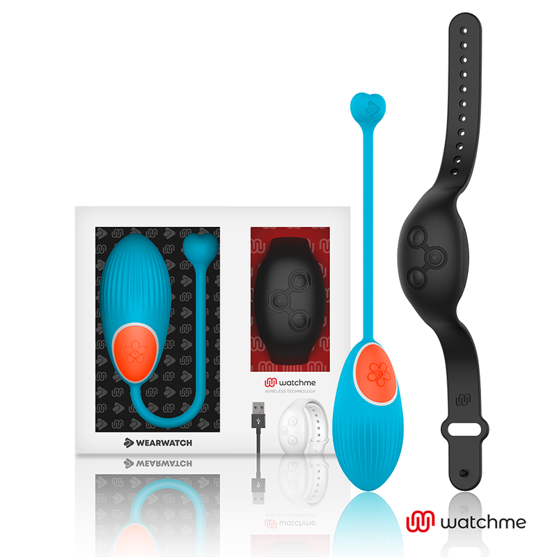 Huevo vibrador WEARWATCH Watchme con mando a distancia, azul y Jet