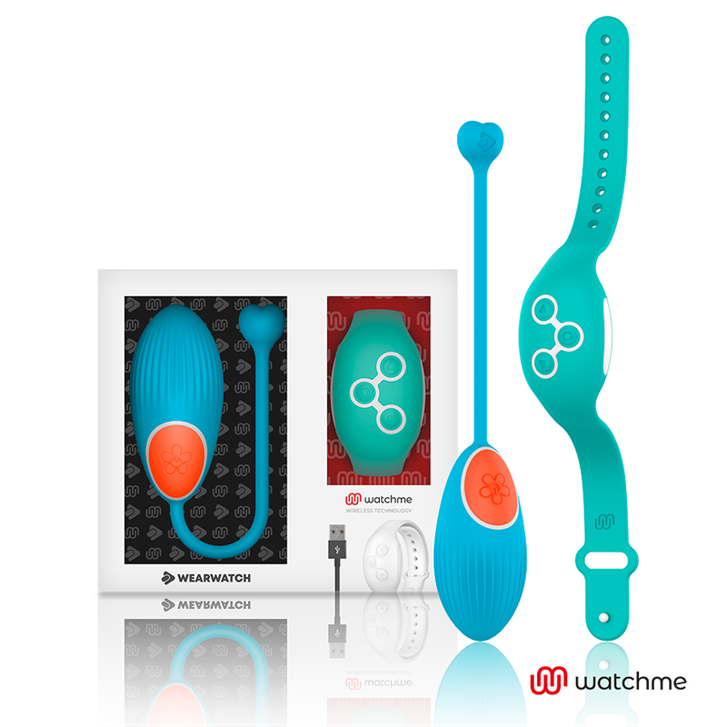 WEARWATCH WATCHME huevo vibrador con mando a distancia, azul / aguamarina