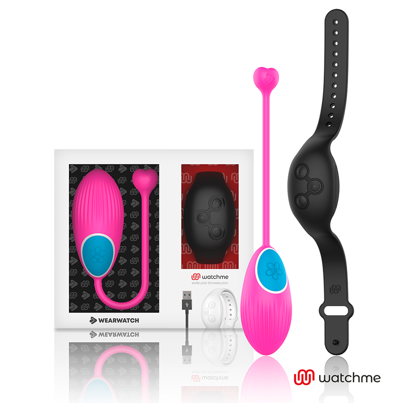 WEARWATCH Watchme huevo vibrador con mando a distancia, Fuchsia y Jet