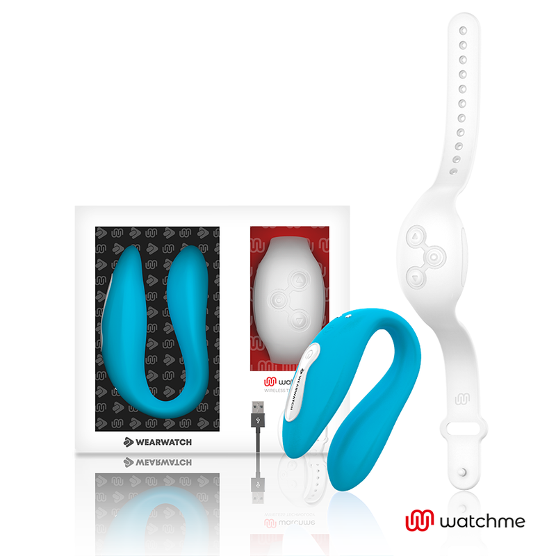 WEARWATCH WATCHME Dual Vibrador con mando a distancia, índigo y blanco nieve