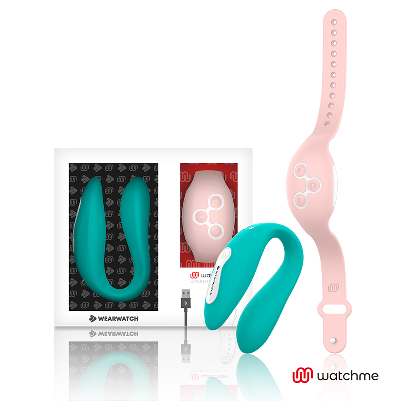 Vibrador doble WEARWATCH WatchMe con mando a distancia, rosa